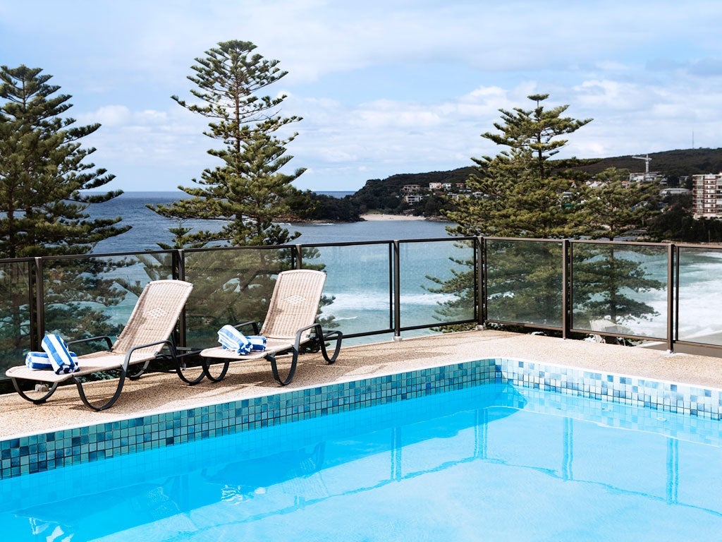 The pool at the Novotel Sydney Manly Pacific. Image courtesy of the hotel.