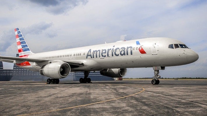 American Airlines plane 757 on tarmac featured