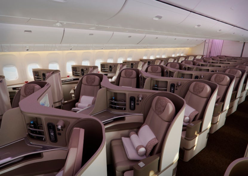 Like some of the others on this list, China Eastern's business class is in a reverse-herringbone configuration. Photo courtesy of China Eastern.