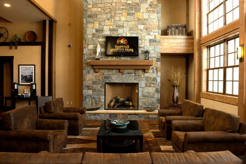The decor at the Deadwood Mountain Grand reflects the hotel's past as a mining plant.