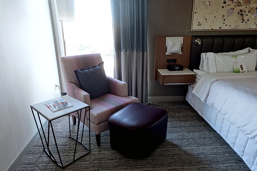 The room was spacious, with plenty of room to work and relax.