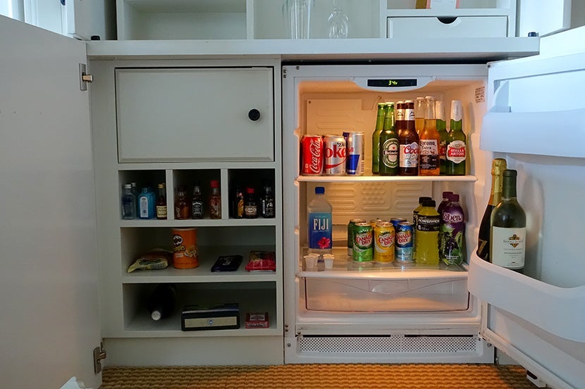 The well-stocked mini-bar.