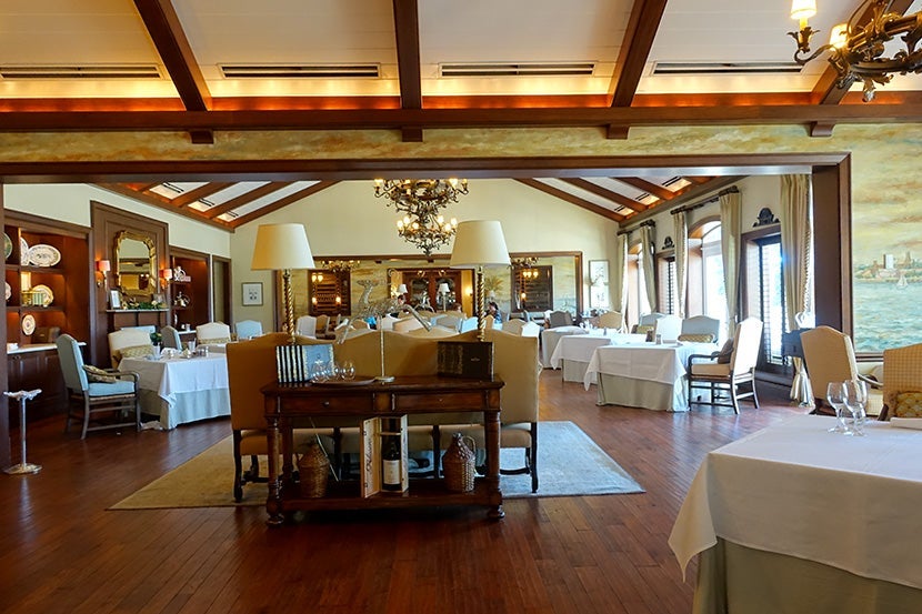 Breakfast was served in this large dining room.