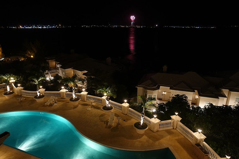 We loved watching the fireworks from our balcony.