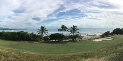 The Golf Course hugged the Pacific coast on many holes.