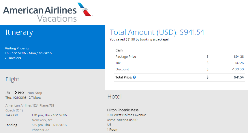 Jan 2016 JFK to PHX