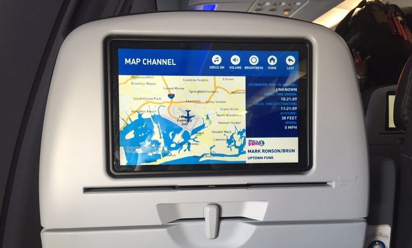 The screen on my recent flight.