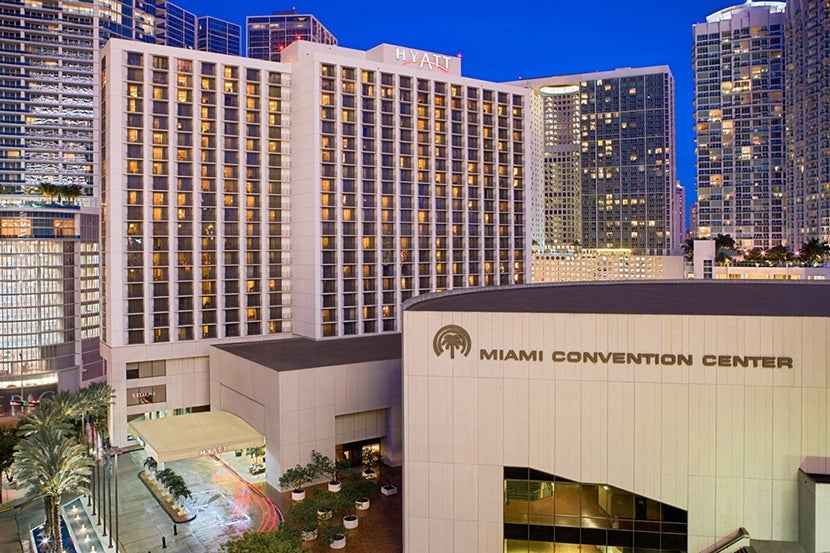 The Hyatt Regency Miami is located right next to the Miami Convention Center. Image courtesy of the hotel.