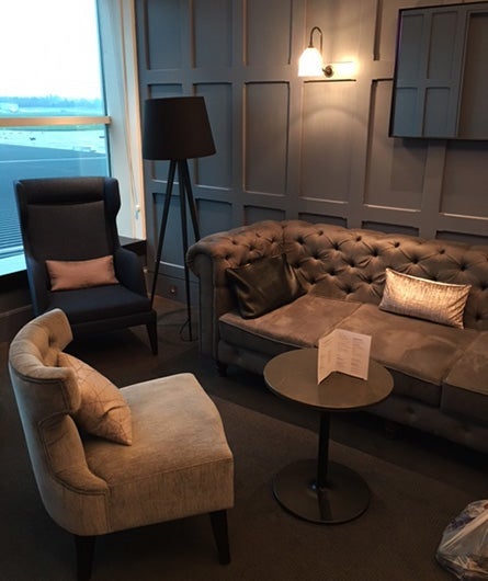 The lounge was very chic — it looked new.