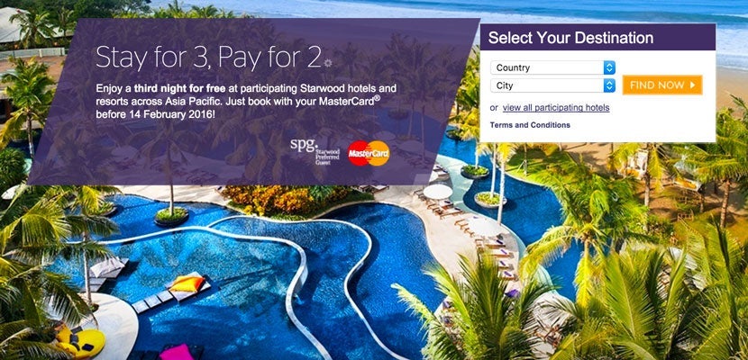 Get an extra night free with SPG.