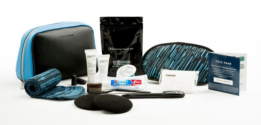 AA's international business-class amenity kit.