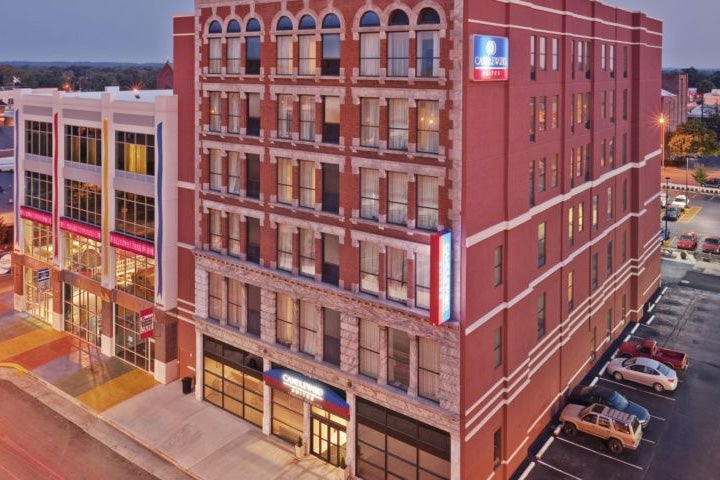 The Candlewood Suites Terre Haute was formerly a newspaper building.