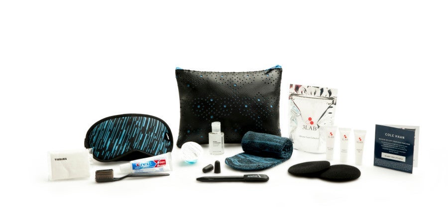 The new American Airlines first class amenity kit on international flights.