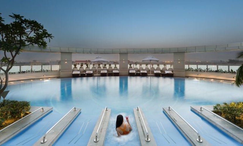 The Crowne Plaza Greater Noida swimming pool. Image courtesy of IHG.