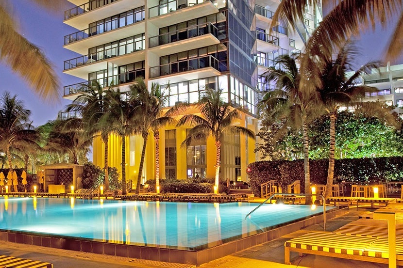 The pool at the W South Beach. Image courtesy of the hotel.