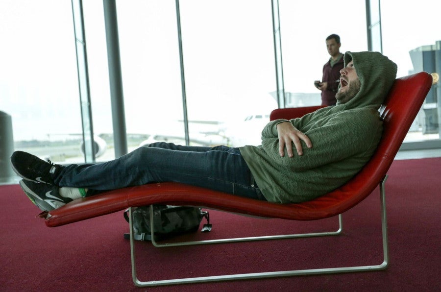 I was so sleepy waiting at the gate and couldn't wait to board the A350.