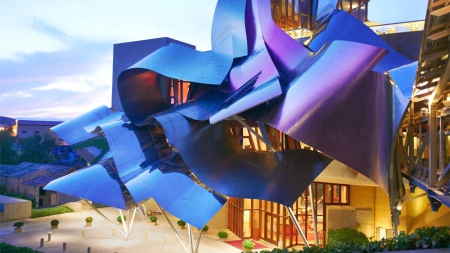 The Gehry-designed Hotel Marqués de Riscal, Elciego, a Starwood Luxury Collection Hotel.