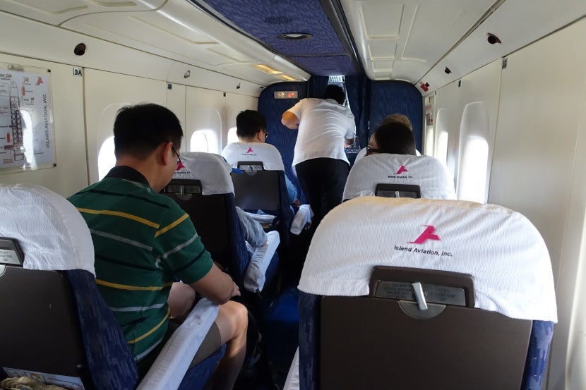 The plane is quite small, but it was comfortable enough for an hour-long flight.
