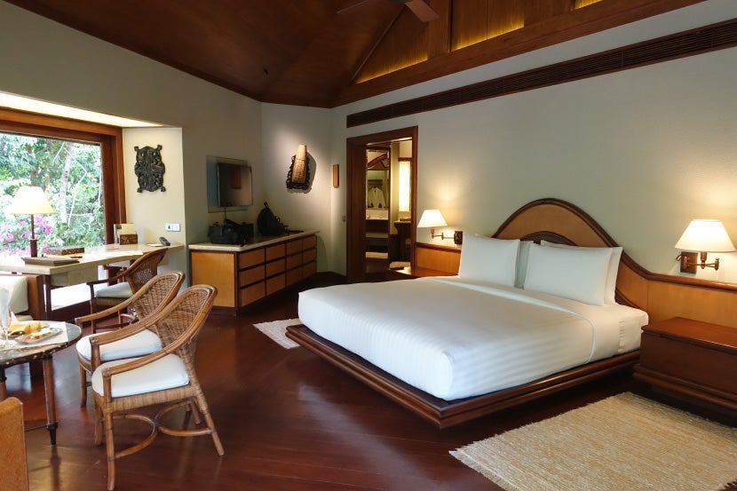 The King bed was very comfortable, and the bedroom area was very spacious.
