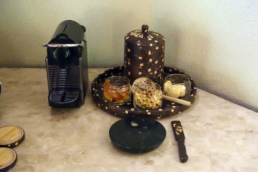 Complimentary in-room snacks.