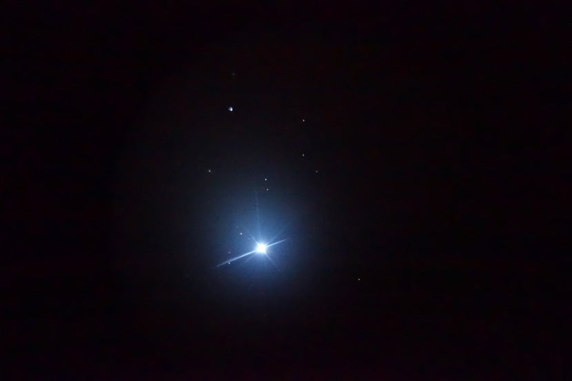 The star Sirius captured through the resort's telescope. Yeah, we geeked out more than a bit.