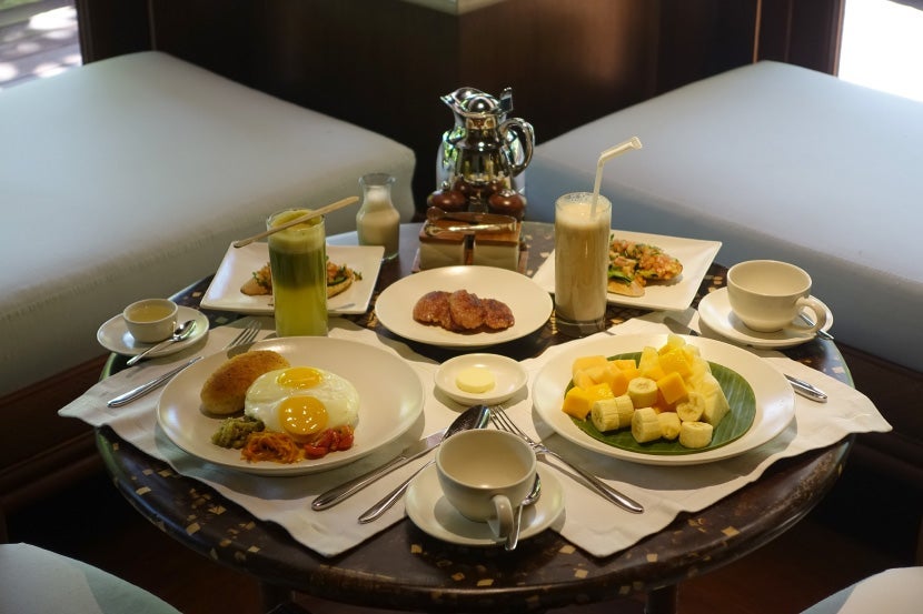 Room-service breakfast.