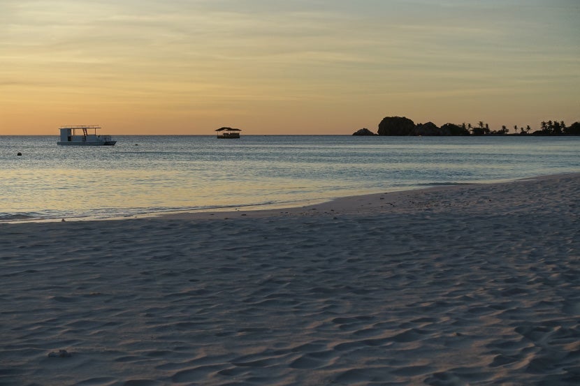 Set off the shore with a great view of the sunset, the Kawayan Bar looked nice — but not worth the nearly $200 setup fee.