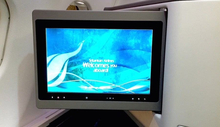 No need to stow your monitor for takeoff and landing on SriLankan, apparently!