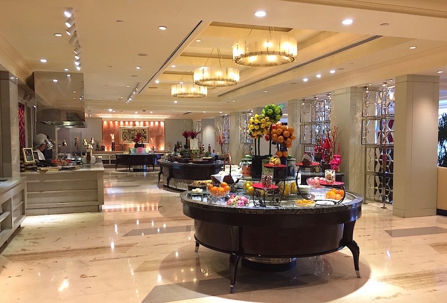 The all-day dining restaurant, Garden Court, included a buffet.