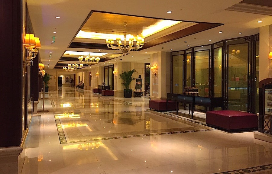 Empty reception area at 1:00am.