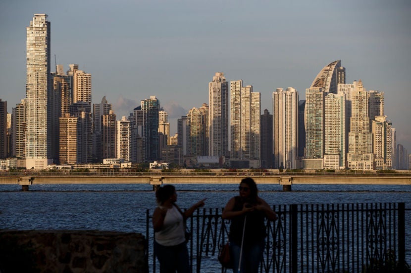 The view from Casco Viejo during the golden hour.