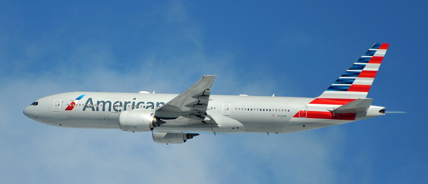 An American Airlines Boeing 777-200ER in flight (Photo by Alberto Riva/TPG)