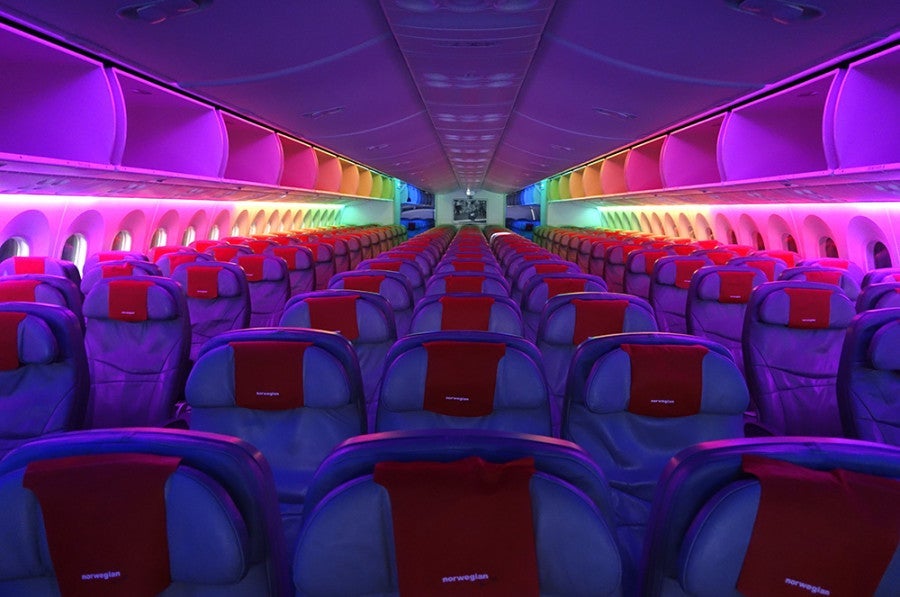 Norwegian flies across the Atlantic on its Dreamliner.