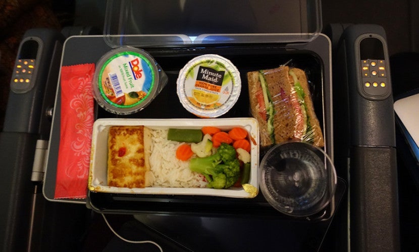 My neighbor's vegan dinner (JFK-OSL).