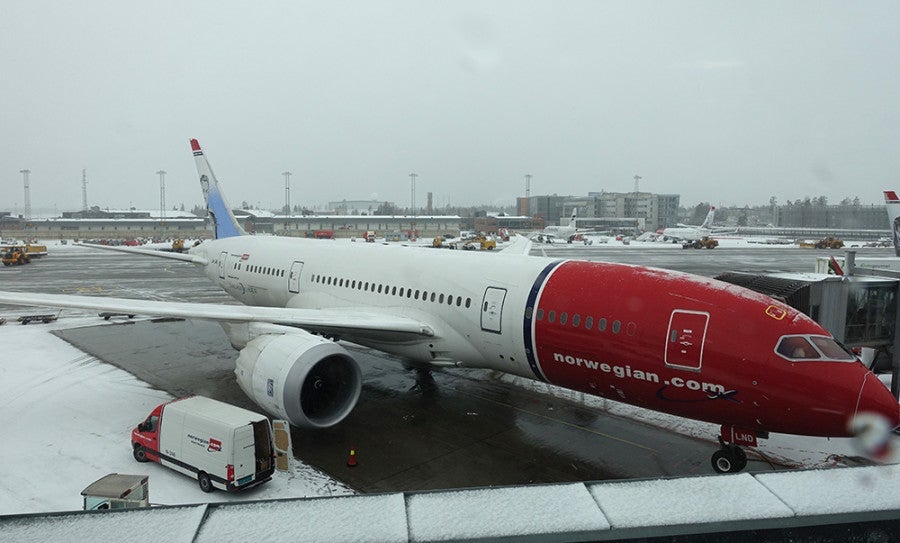 The Dreamliner after we landed in OSL.