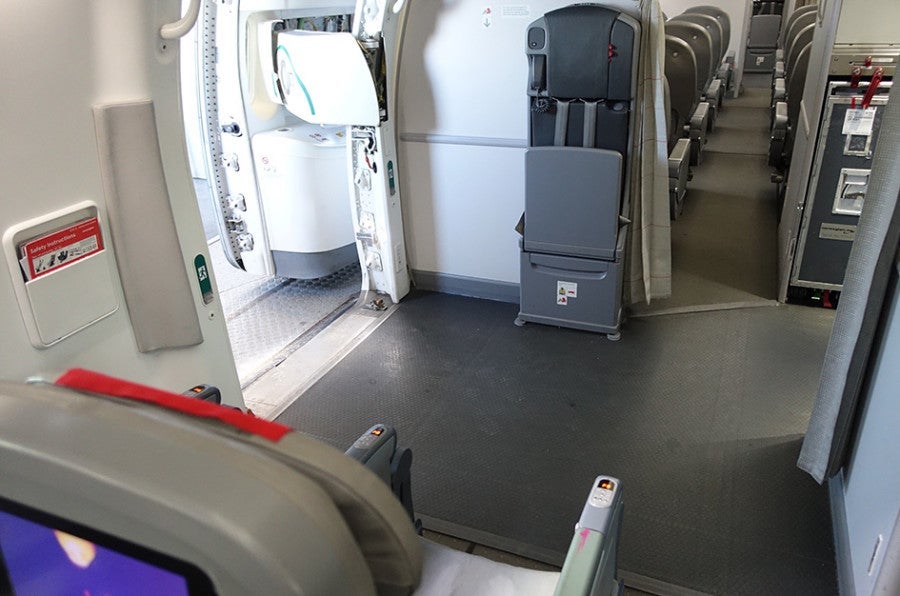 All of the legroom for seats A, B and C in row 6.