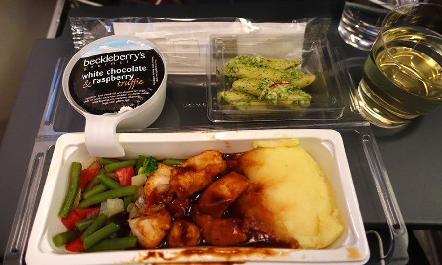 My chicken dinner with mashed potatoes and vegetables.