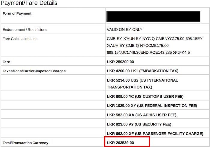 My fare came to just $1,795 after currency conversion.