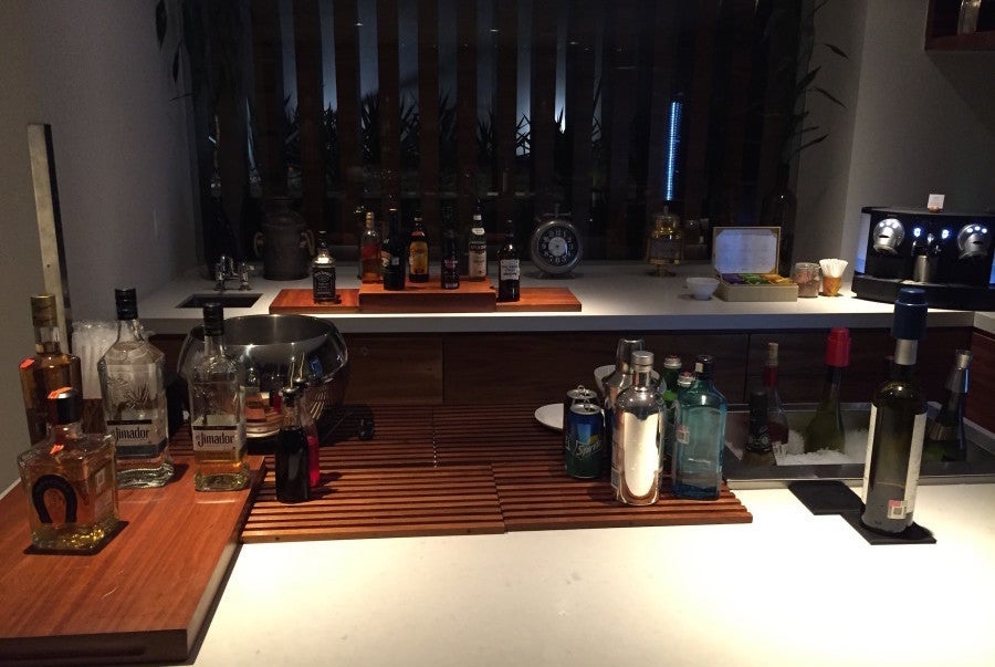 Evening drinks included multiple kinds of liquor along with red, white, rose and sparkling wine