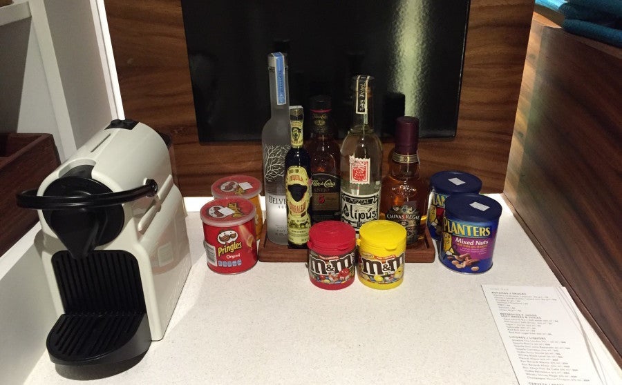 The minibar prices were actually quite reasonable.