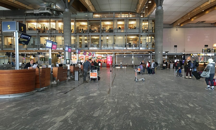 Oslo's Gardermoen Airport (OSL) is very clean and spacious.