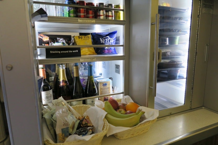 The Club Kitchen remained rather busy between meals this flight.