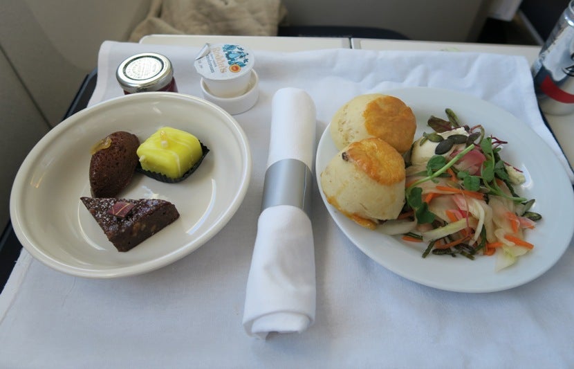 Katie chose the salad for Afternoon Tea.