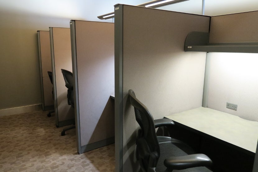 Work stations provided a quiet, comfortable place to work.