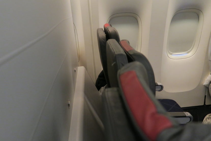 Row 18 seats in MCE can recline fully despite the bulkhead behind them.