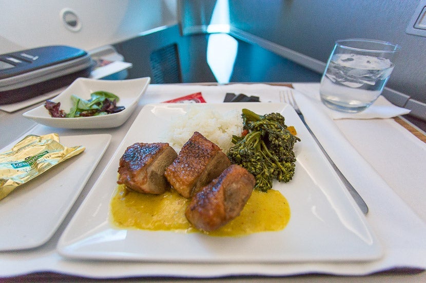 It may not look like much, but this was absolutely the best entrée I've ever received in business class on any airline.