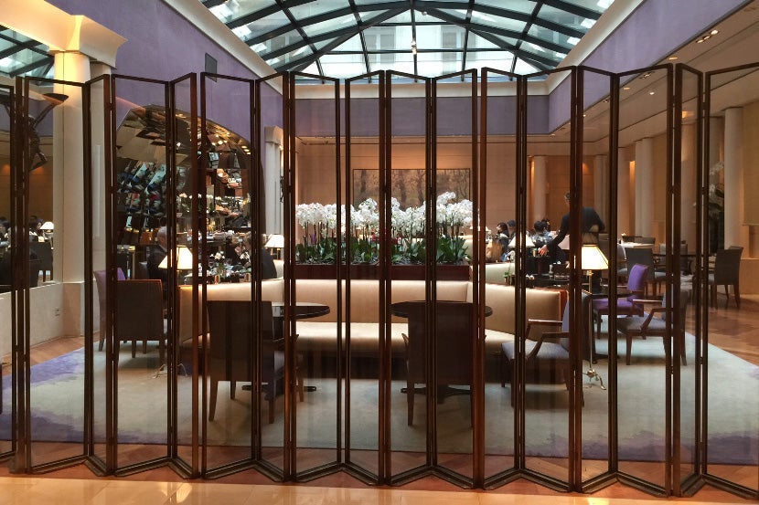 The Les Orchidées Restaurant is located just off the lobby.