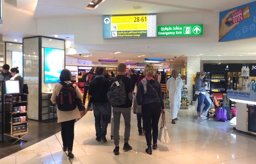 The transfer to Terminal 3 involved a long walk through Duty Free.
