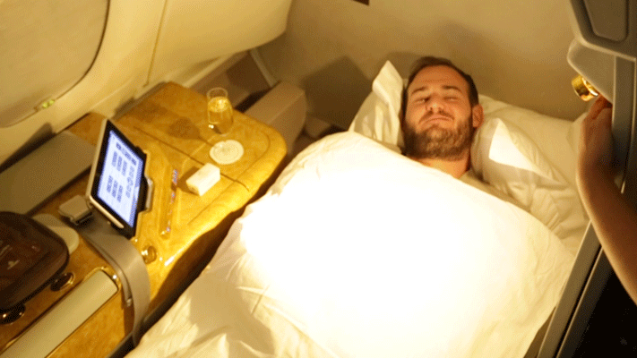 Brian in Emirates First Class