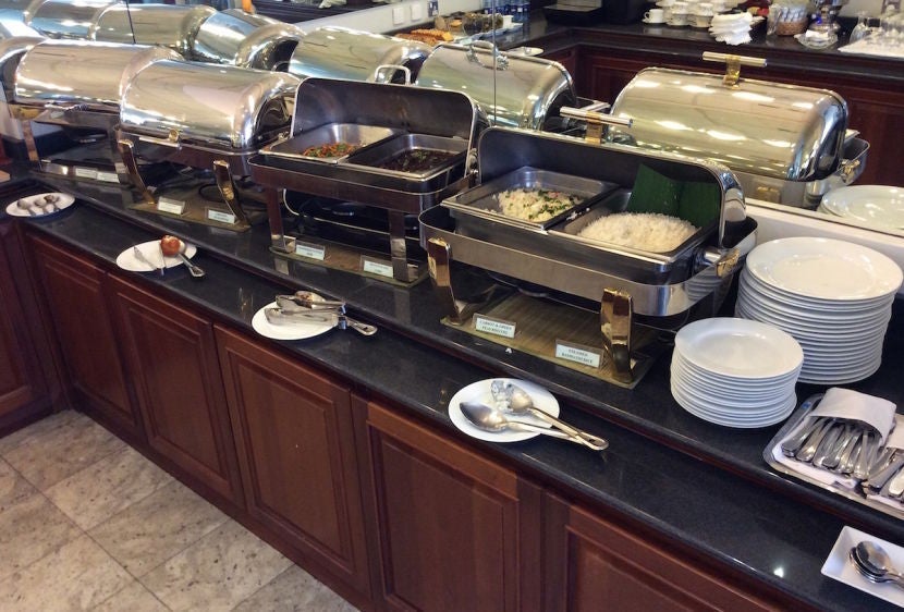 The selection of hot dishes.